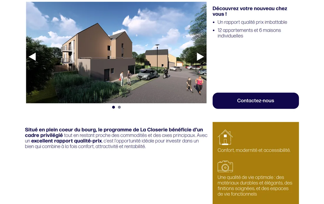 La suite de la fiche : galerie, points forts et description du programme.