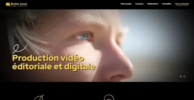Page d'accueil du site Butter prod