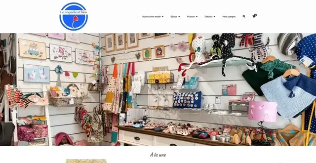 Page d'accueil du site Le Coquelicot Bleu
