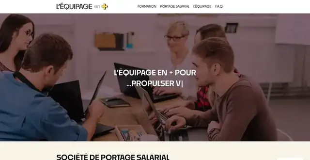 Page d'accueil du site L'Équipage en +