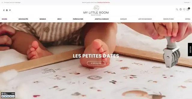 Page d'accueil du site My Little Room